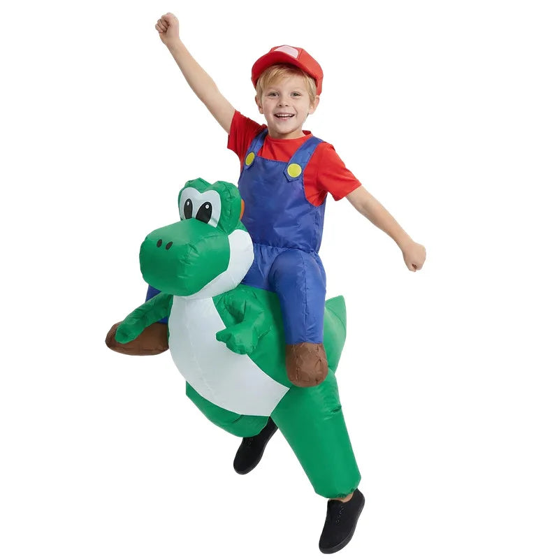 Halloween Plumber Costume Dinosaur Inflatable Suit Adult Kids Party Cosplay Performance Outfit Holiday Dance Parties & Carnival