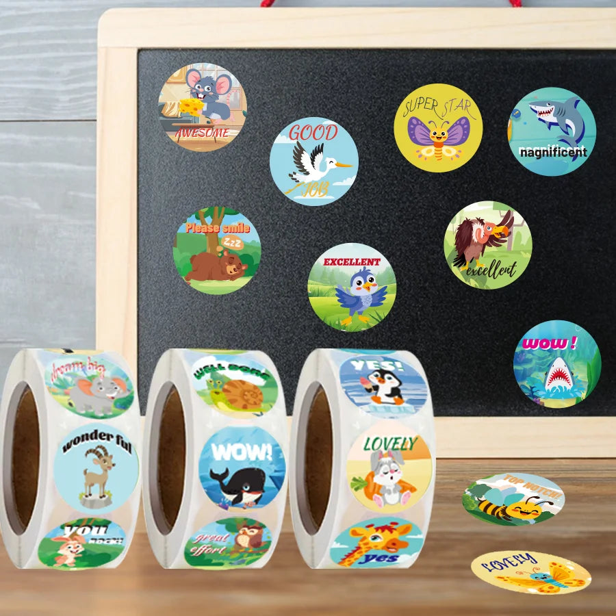 3000 PCS Mini Teacher Stickers Classroom Stickers Motivational Stickers for Animals Stickers