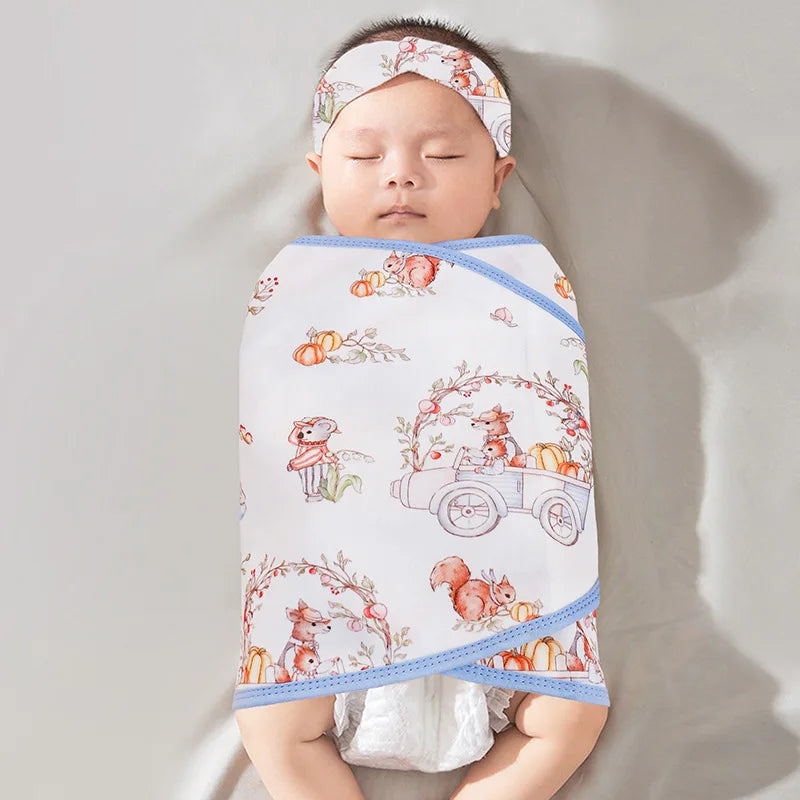 Cotton Baby Swaddle Anti-shock Sleeping Blanket Summer Thin Swaddling Wrap for Newborn Baby Sleeping Bag Bedding Items