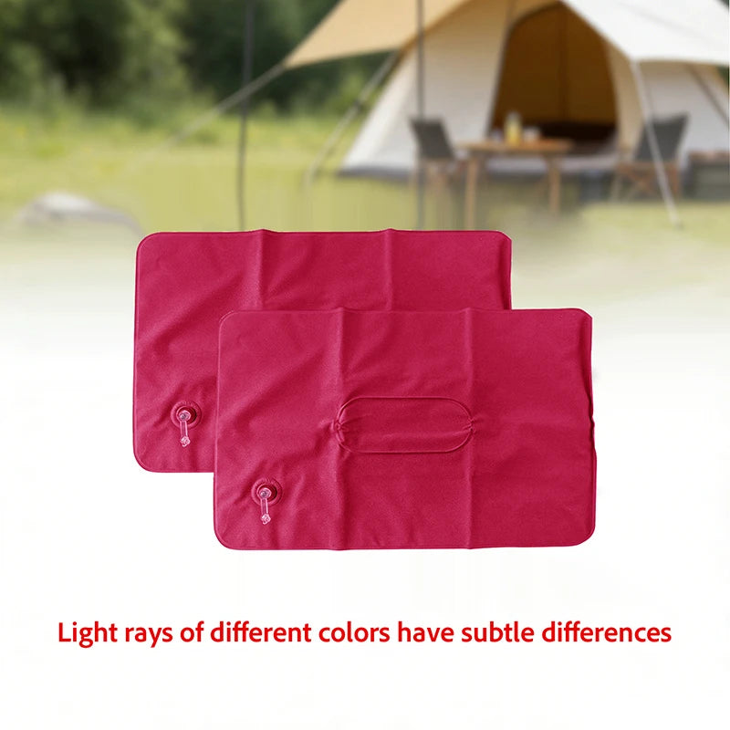 2Pcs Inflatable Travel Pillows or Pumps Portable Ultralight Camping Blow Up Air Pillow for Airplane Car Office Hiking Backpack
