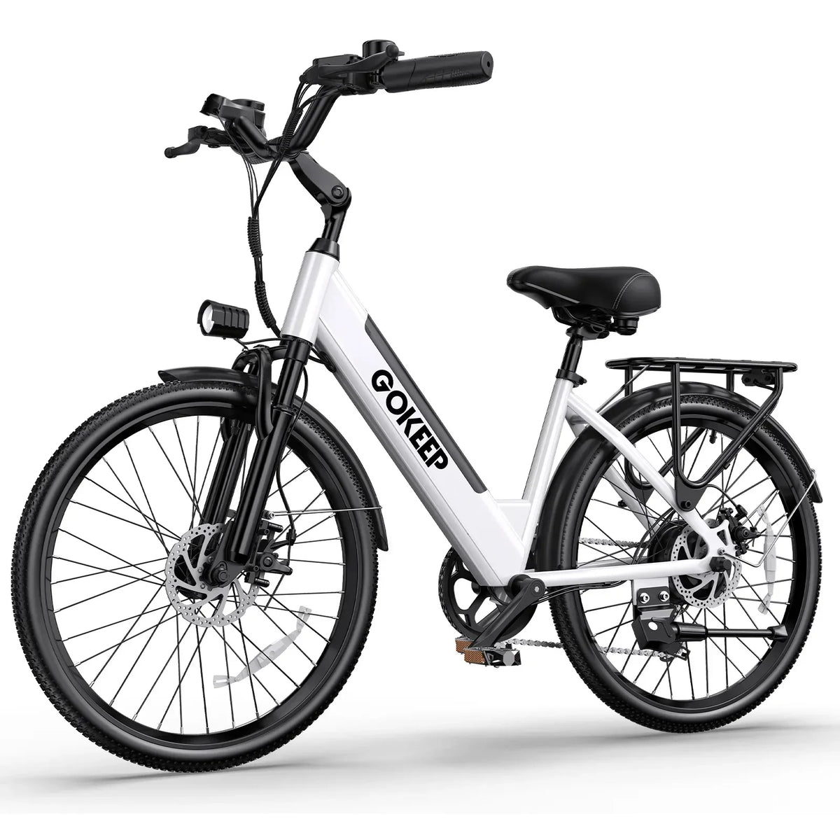 26-inch fashionable E-Bike, 7-speed variable speed adult electric bicycle, 600W brushless motor 48V-10.4ah battery electric mope