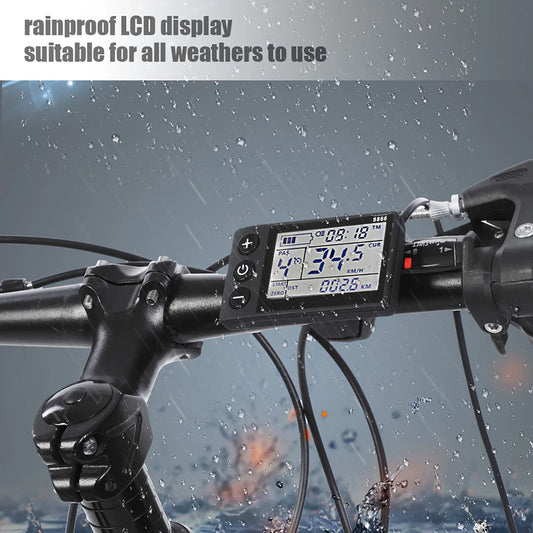 Electric Bike Controller 24Vโ48V 13A Brushless Controller with LCD Display Panel E-scooter Meter Control for 22.5mm Handlebar
