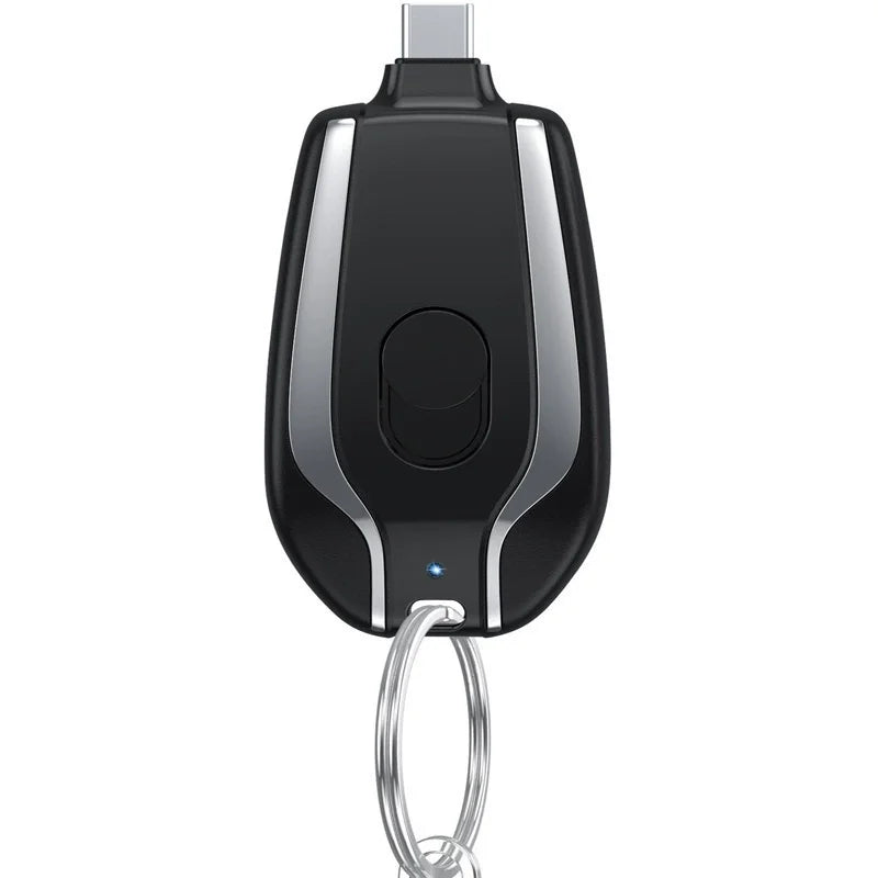 Mini Emergency Keychain Power Bank 2-in-1 Wireless Charging Watch Mobile Power Supply for Apple Watch and iPhone Xiaomi Samsung