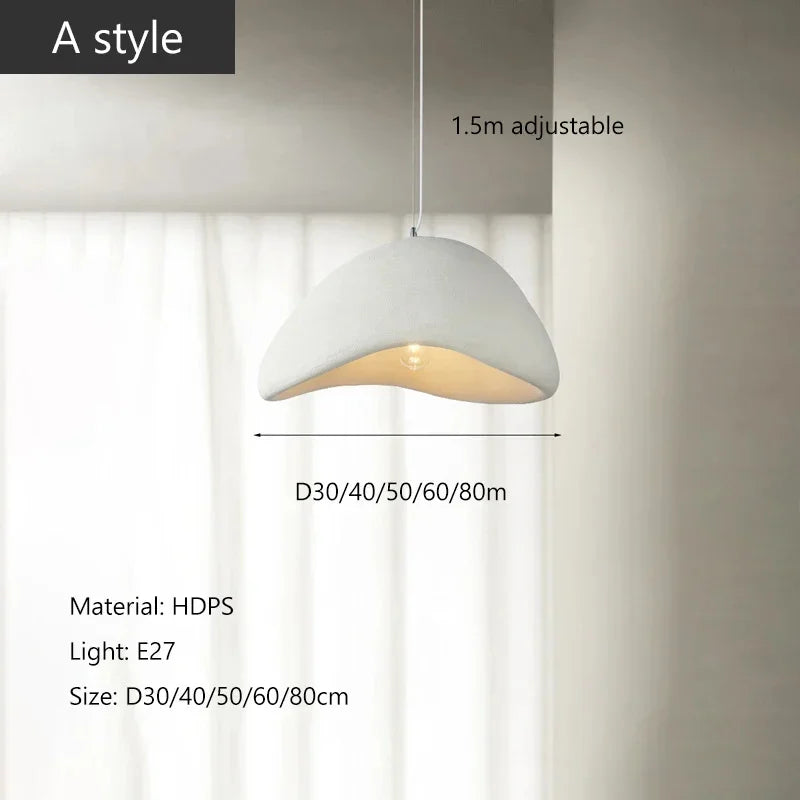 Wabi-Sabi Pendant Light | E27 Polystyrene Shade & A/B Styles | Dining Rooms, Bedrooms & Living Rooms