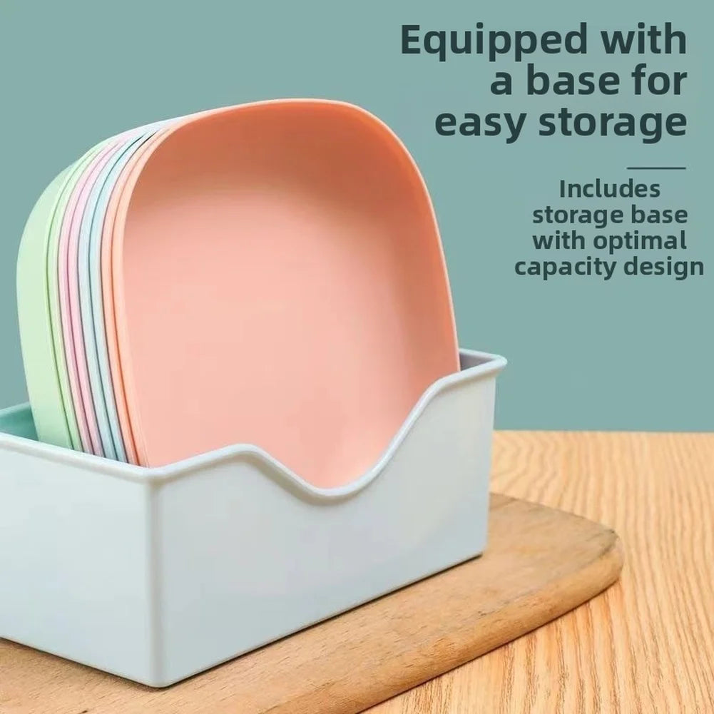 1 Set Dish Square Snack Plate With Storage Box For Home Kitchen Party Snacks Fruits Home Kitchen Accessories
