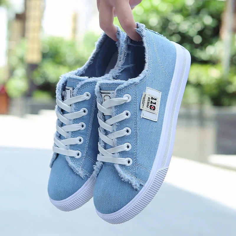 Women's Canvas Sneakers | Lace-Up Platform Flats | Everyday Casual Wear