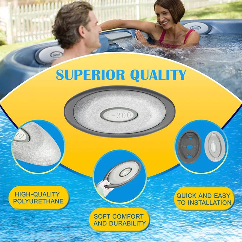 2472-824 Spa Oval Pillow Insert and Back Mount Fit for 2004–2018 Jacuzzi J-300 Series Hot Tubs & Spas -1Pcs
