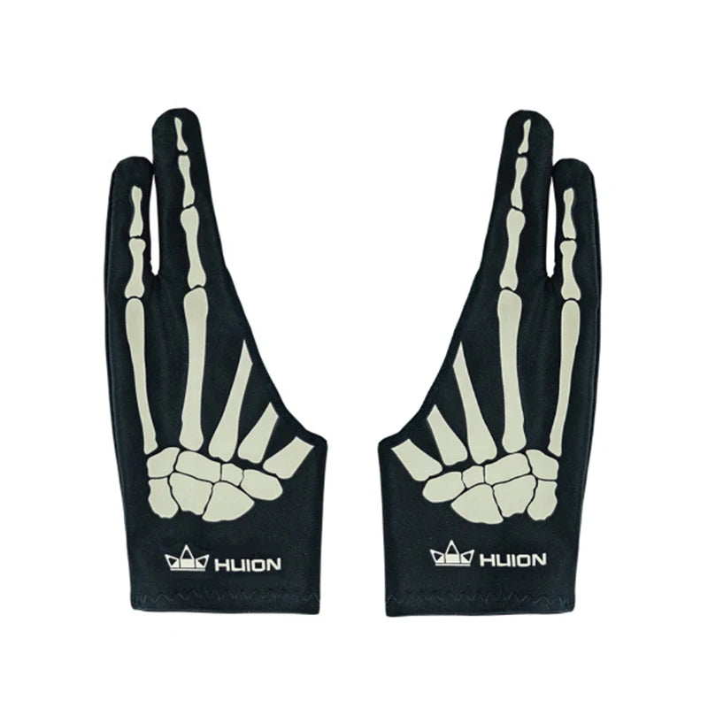 Huion Skeleton Glove Two- Finger Anti-fouling Artist Glove Flexible and Comfortable Drawing Glove