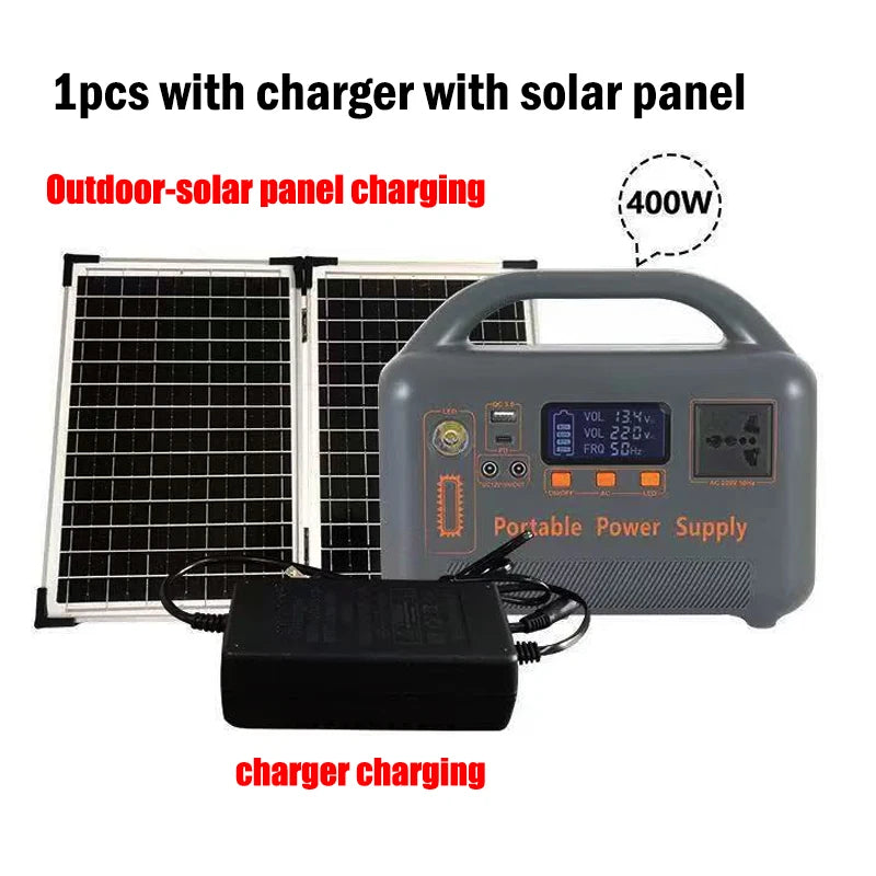 500W 220V Portable Power Station Solar Generator 461Wh 36Ah LiFePO4 Battery Power Bank for Outdoor Camping RV Emergency Energy