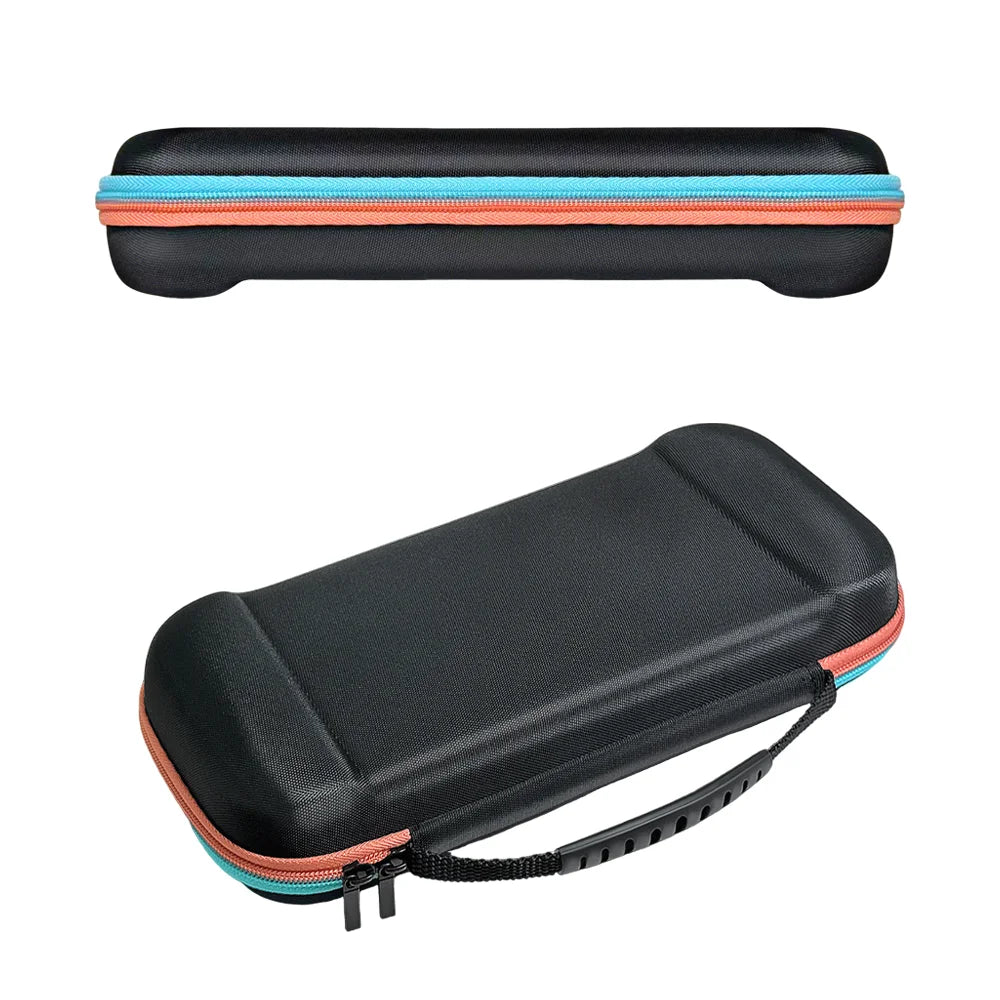 Storage bag for Switch 2 game console, red and blue color scheme, protective bag