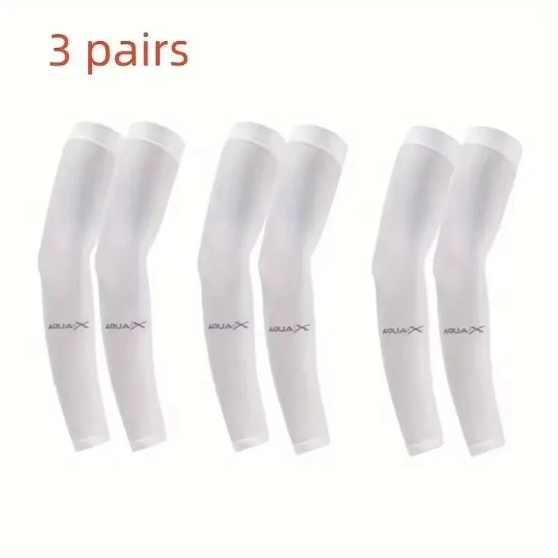 3Pairs Breathable Sun Protection Sleeves UV Protective Gear for Outdoor Adventures Sports And Driving