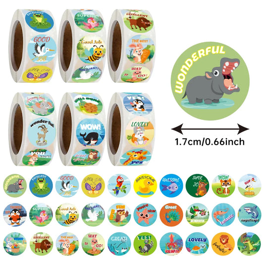 3000 PCS Mini Teacher Stickers Classroom Stickers Motivational Stickers for Animals Stickers