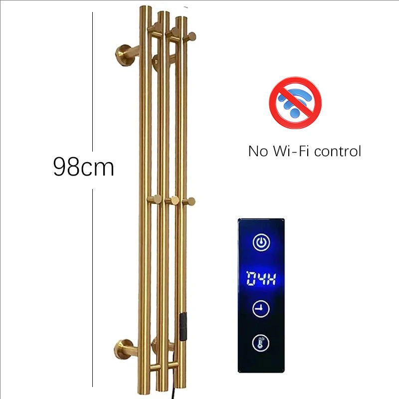 OXG Electric Heated Towel Rack Wall Mounted Bathroom Towel Warmer Dryer Heater 3 Bars Timer Touch Control WiFi Energy Saving