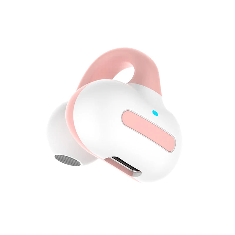Single Bone Conduction Earphone Bluetooth Compatible V5.3 Ear Clip on Wireless Headphones Sports Headsets Ear Hook Earphones