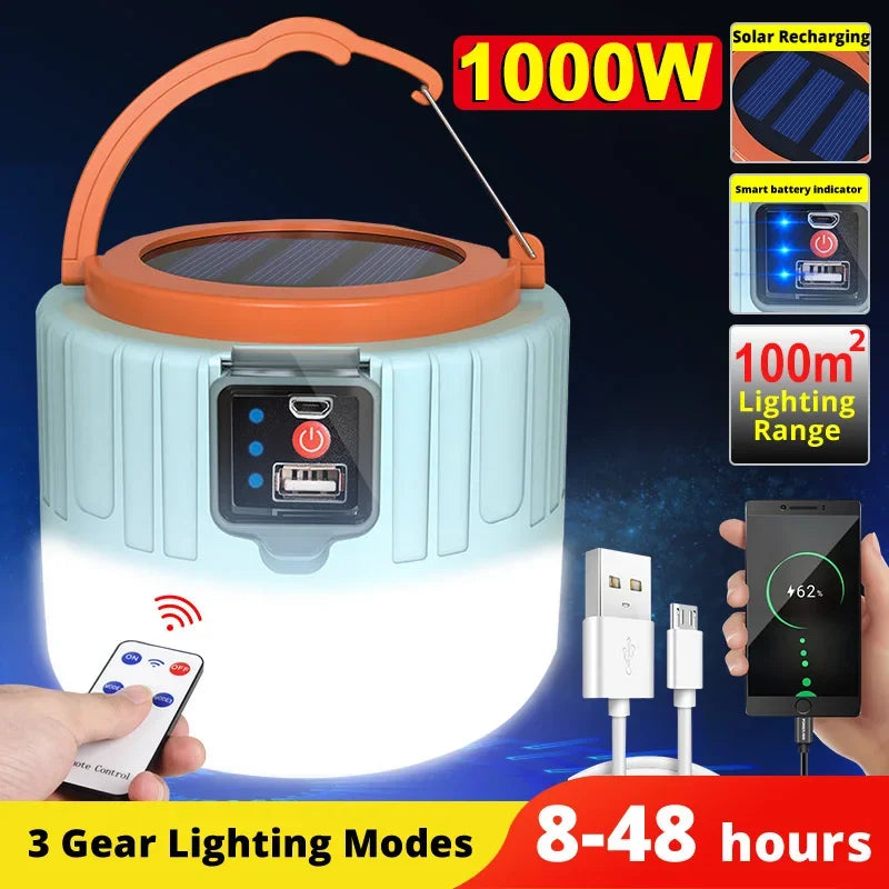 Portable Camping Light Power Bank LED Camping Lanterns Handheld Waterproof Outdoor Tent Light Rechargeable Floodlight Flashlight