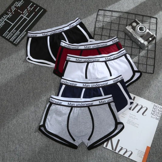 Mens Underwear Boxers Pack Cotton Men's Panties Breathable Solid Boxershorts Male Mid Waist Underpants Boxer Hombre Men Shorts