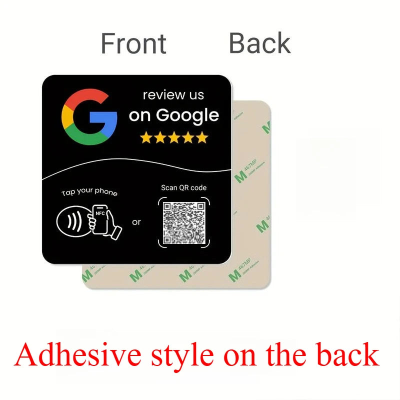 NFC 215 Programmable for Google Review Card NFC Station Table 13.56Mhz QR code can be independently set to link Standing Card