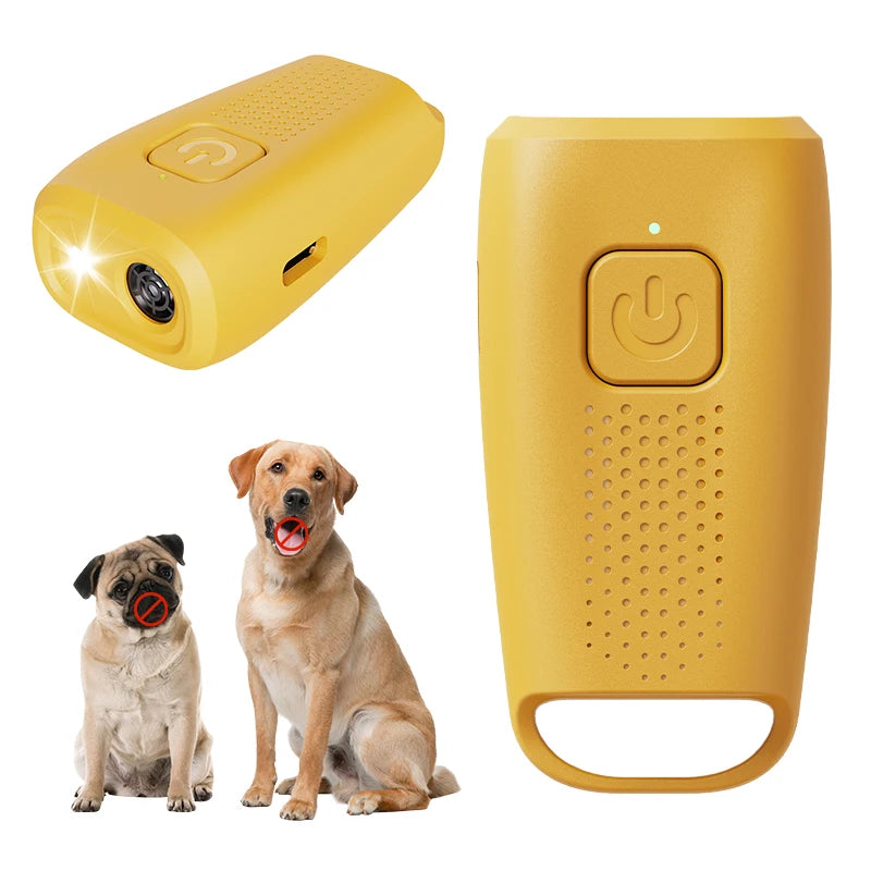 Portable, Rechargeable Dog Training Anti-Barking Device with LED Light (Non-Shock Warning Device)