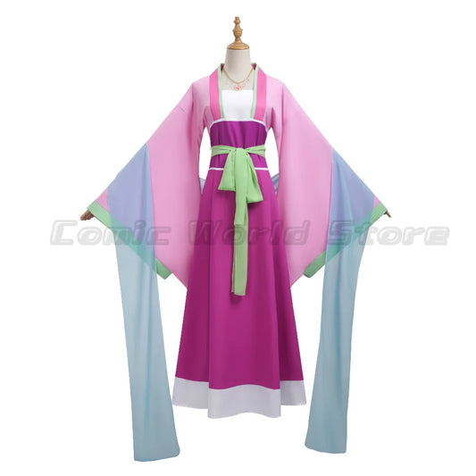 Maomao Cosplay Costume Wig Anime The Apothecary Mao Mao Plus Size Pink Dress Halloween Carnival Party for Women Lady