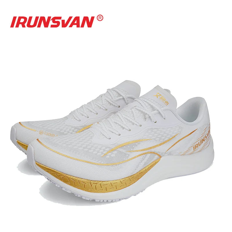 IRUNSVAN Men's sports running shoes with shock-absorbing and anti slip mesh comfortable and shock-absorbing running shoes