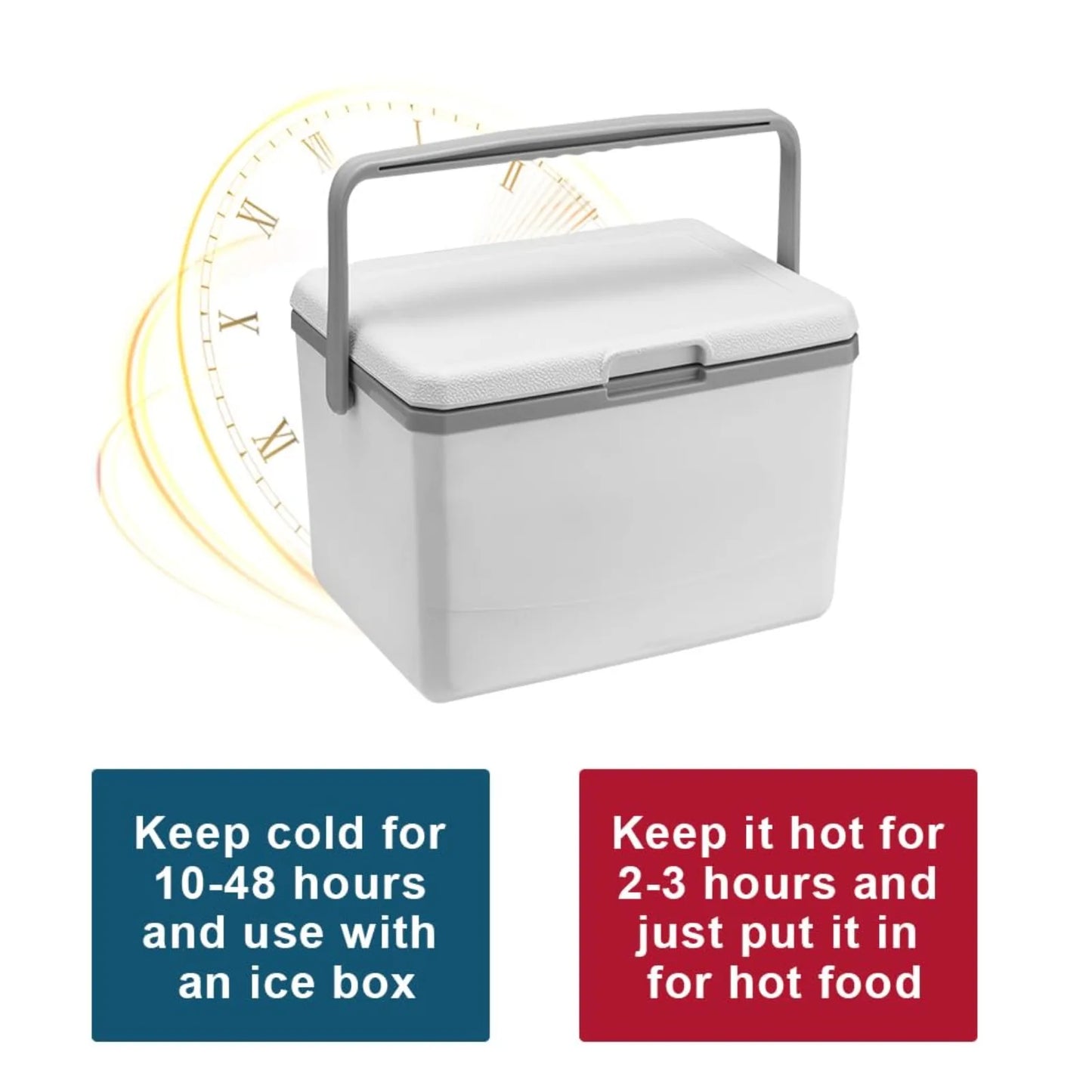 Portable Refrigerator 5L Mini Fridge Car Cooler with Handle Insulated Camping Freezer Compact Outdoor Storage Box for Road Trip