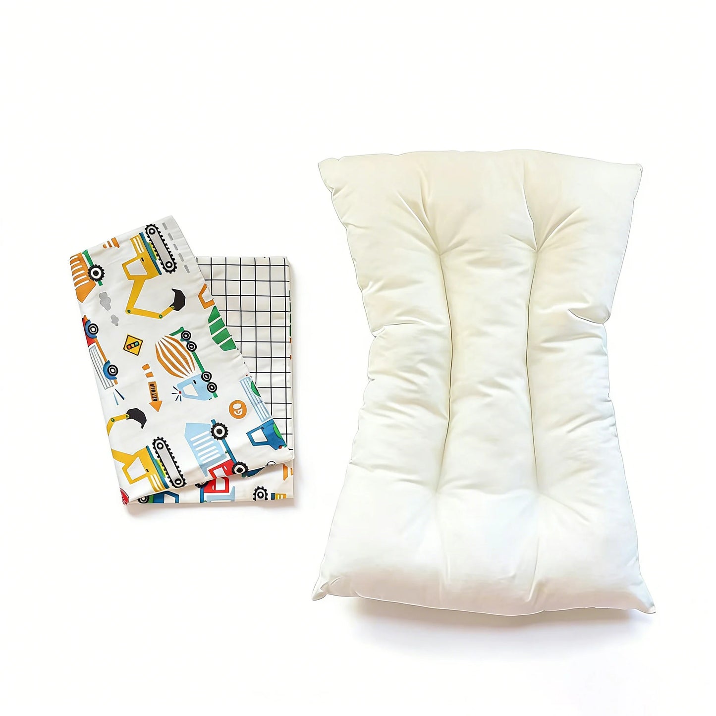 Kids Pillow with Pillowcase Set For Toddler Infant Soft Children Sleeping Pillow Core Cover for Baby Nursery Crib Travel 30x50cm