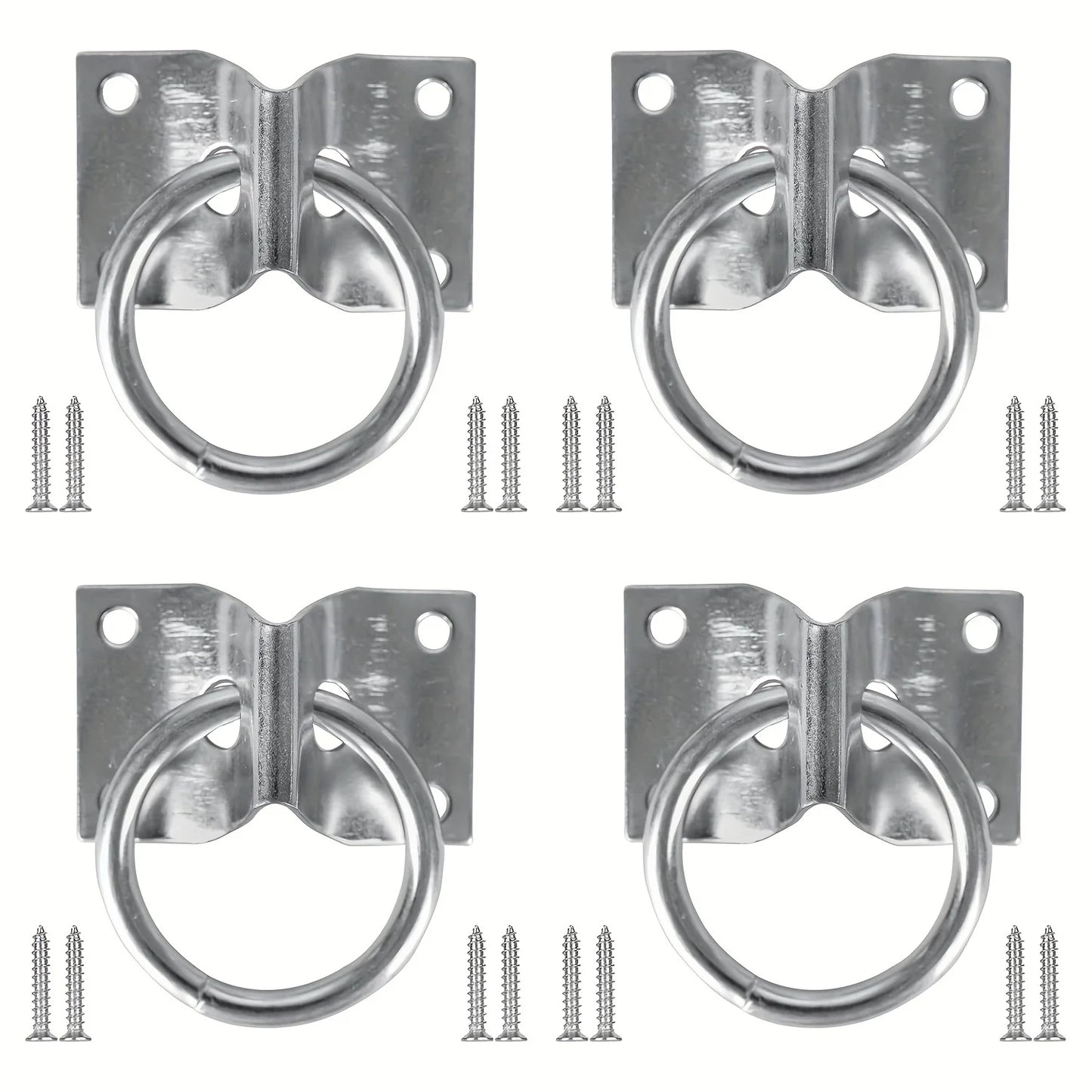 2/4/6PCS Cross Tie Rings for Horses, Bolted Cow Stables/Stable Block Tie Rings, Wall Mounted Horse Tie Rings, Tie-Up Cowshed