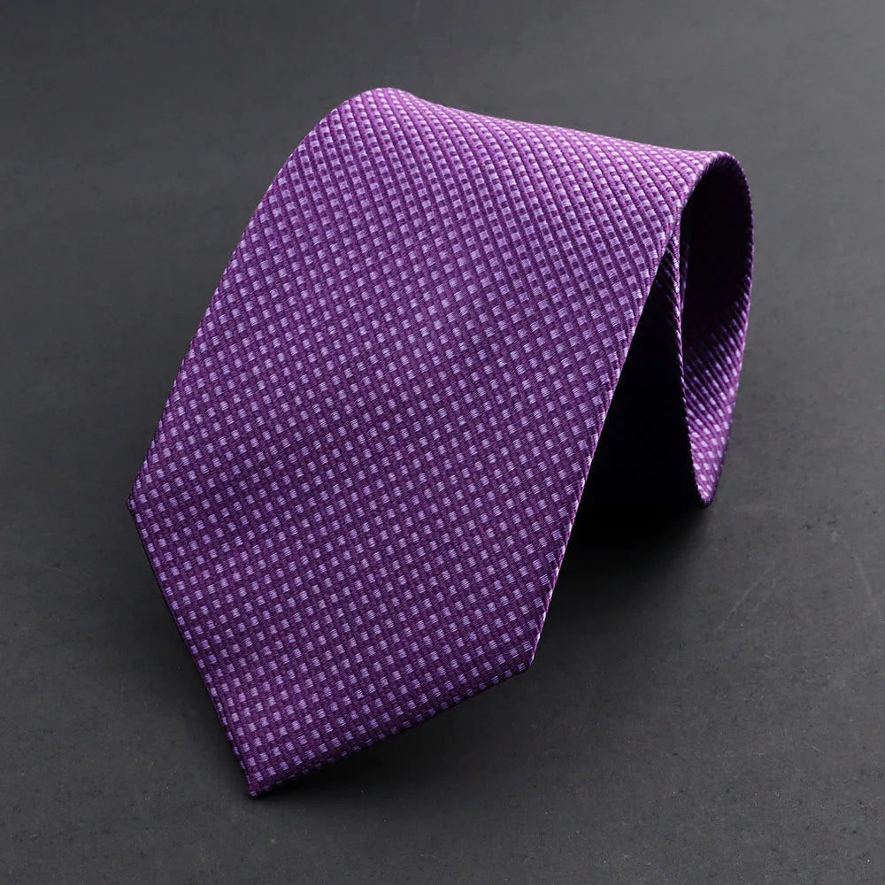 100% Silk Tie 8cm Stripe Slim Necktie Navy Blue Burgundy High Quality For Men Business Meeting Suit Dress Gravatas