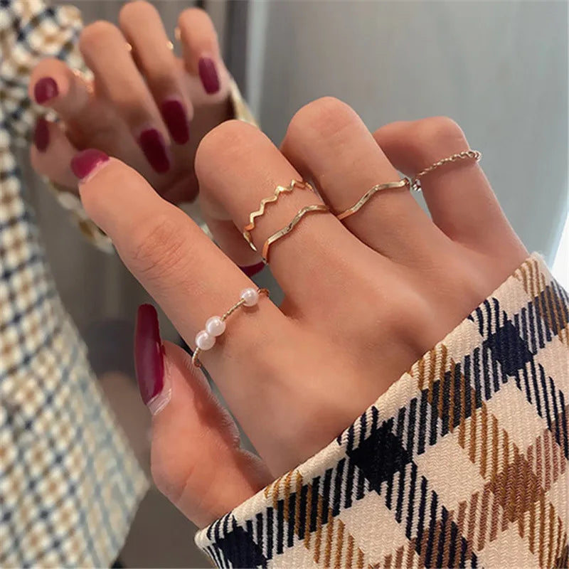Silver Color Crystal Rings Set for Women, Cubic Zirconia Moon Arrow Flower Heart Finger Wedding Rings, Female Fashion Jewelry