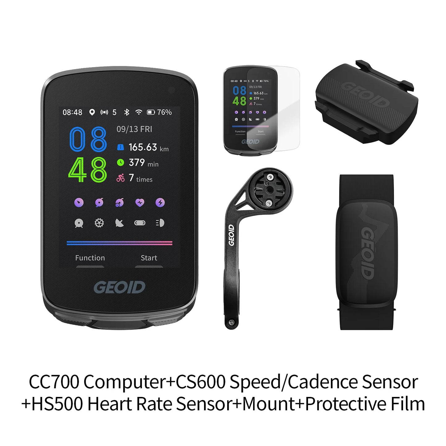 GEOID CC700 GPS Bike Computer 2.8-inch Color Screen Route Navigation Bicycle Speedometer WIFI Waterproof Cycling Odometer