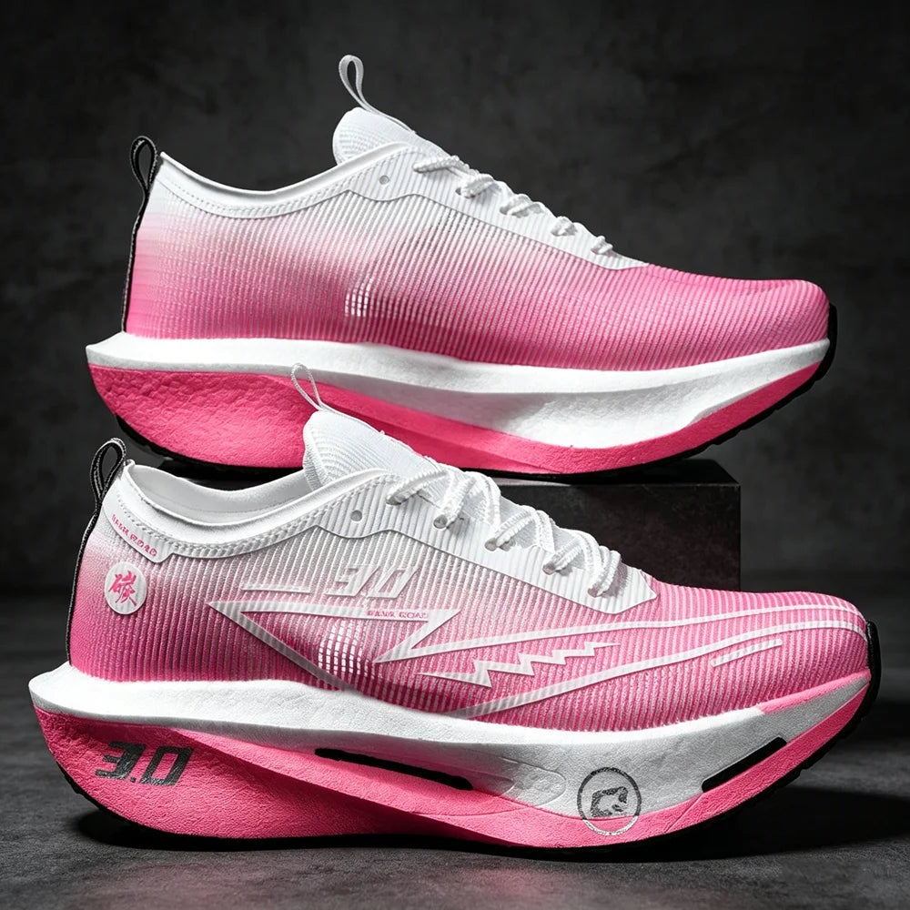 Men Running Shoes Carbon Board Marathon Sports Speciality Breathable Lightweight Women's Comfortable Athletic Nonskid Sneakers