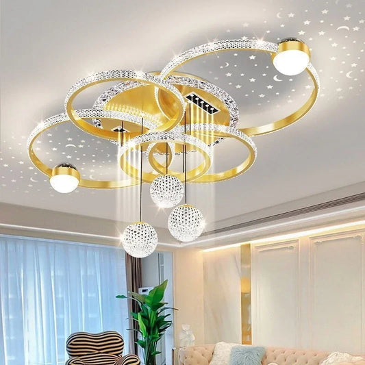Modern LED Chandelier | Iron & Acrylic Pendant | Living Rooms, Dining Rooms & Bedrooms