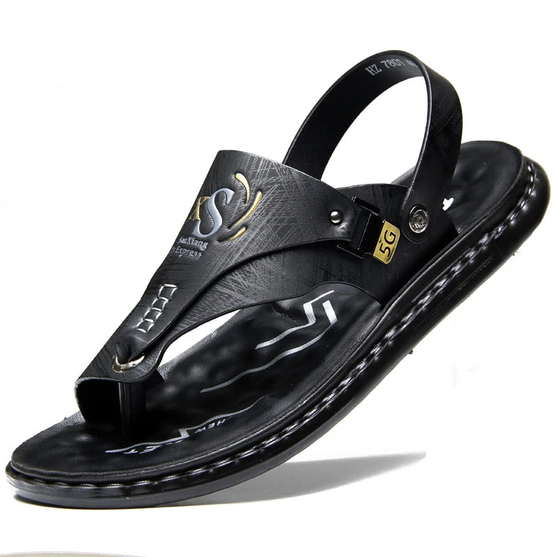 Brand Men's Sandals Summer Soft Soled Anti Slip Beach Shoes Male
