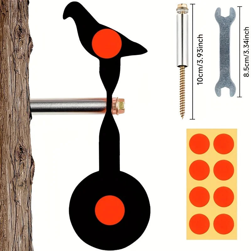 360 ° Rotation 3mm Steel Bear Bird Rooster Shooting Targets - Suitable for BB Guns, Air Rifles,Pistols Outdoor Shooting Practice