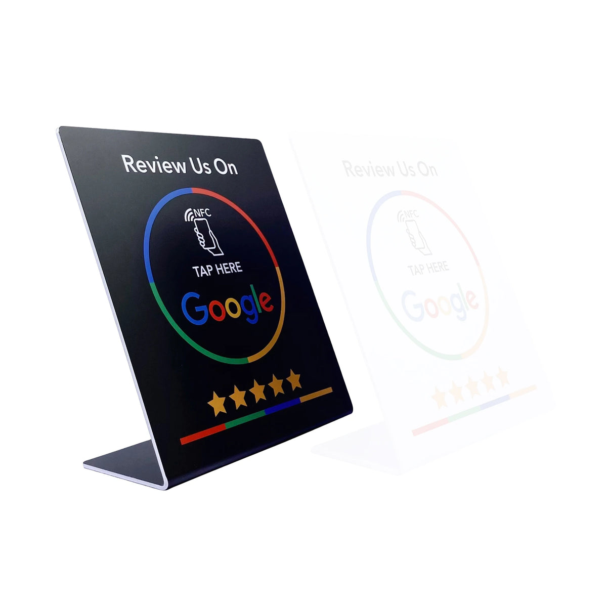 5YOA Google Review Card NFC station 13.56Mhz programmable table NFC Google Reviews display bending card standing brand bracket