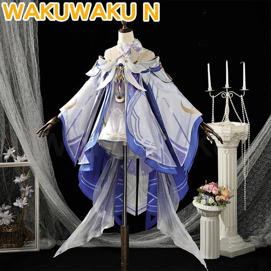 IN STOCK Columbina Cosplay Costume Game Genshin Impact【S-2XL】WakuWaku-N Women Maiden Halloween Nod-Krai Columbina Plus Size