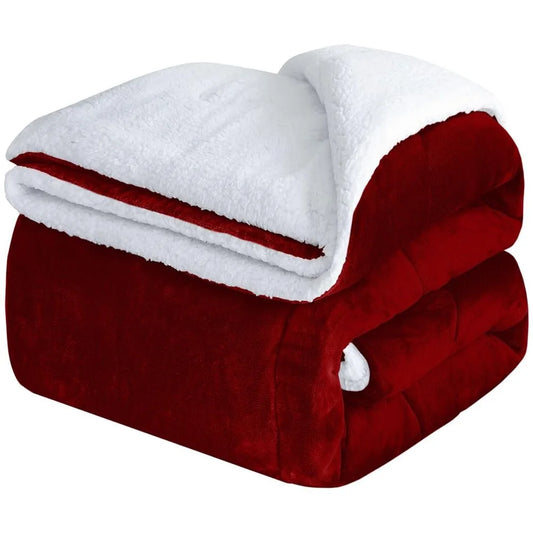 Fluffy Sherpa Fleece Blanket Throw Single Double King Cozy Warm Sofa Bed Throws
