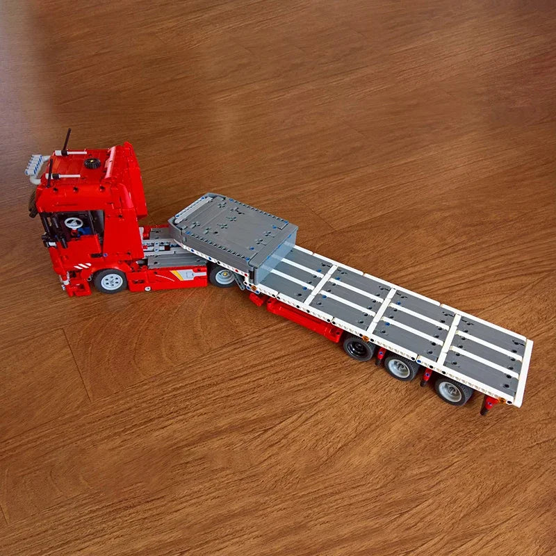 Customed MOC Model SCA Truck with Steering Trailer High-Tech Building Blocks Bricks DIY Assembly Educational Toy Gift for Kids