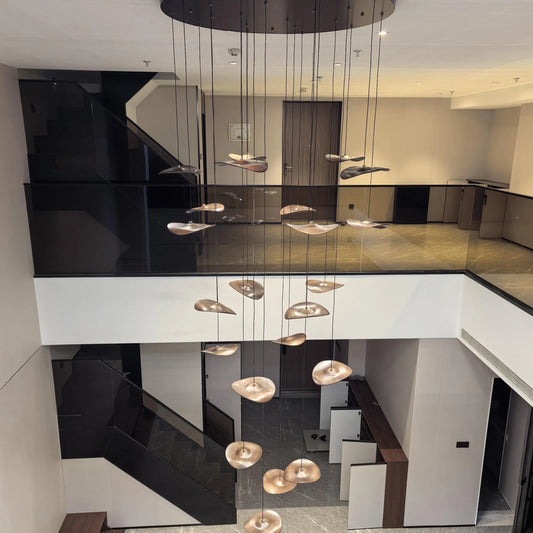Wood LED Chandelier | Multi-Light Ceiling Fixture | Living Rooms, Bedrooms & Dining Rooms
