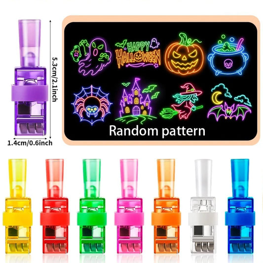 4/40PCS Halloween LED Finger Lights Neon Party Favors Glow in the Dark Rave Party Supplies Goodie Bag Stuffers Box Prizes