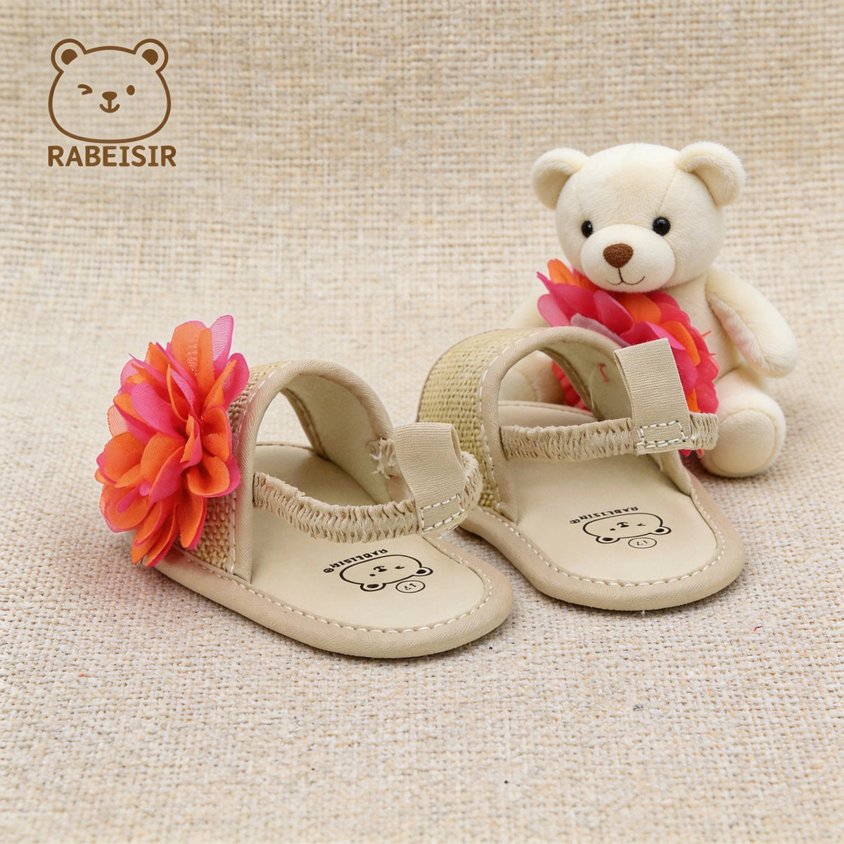 Girls' Front-Walking Shoes for Spring and Summer Baby Sandals 0-6-12-18 Months