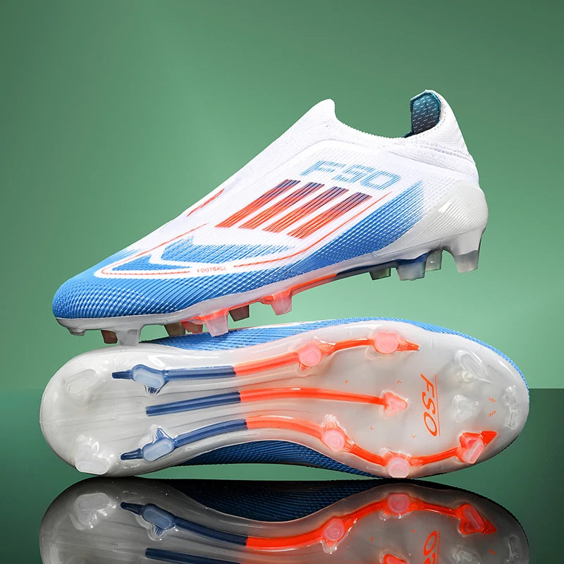 New Men Football Boots Outdoor Sport Training Soccer Shoes Match Boys Adult Cleats Breathable Non Slip Long Spikes Comfortable