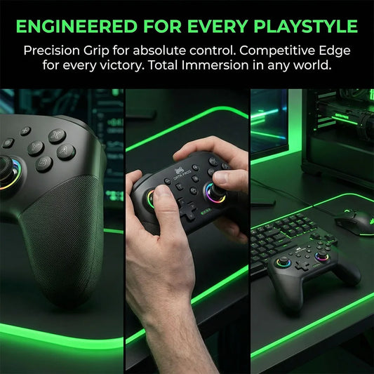 Wireless Smart Game Controller For Bluetooth Game Controller For 6-Axis Sensor/Hall Joysticks/Macro/for ios/android/PC/Switch