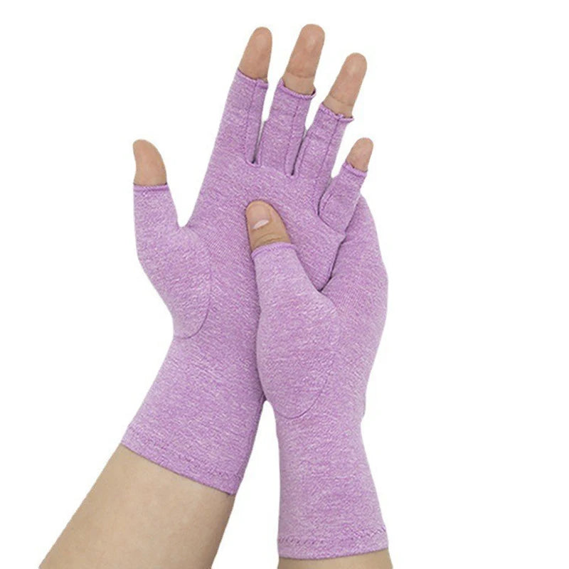YANBIGUO Arthritis Gloves for Organist/Cellist/Violinist,Half-finger Compression Glove Relief Hand Pain,Arthritic Joint Symptom