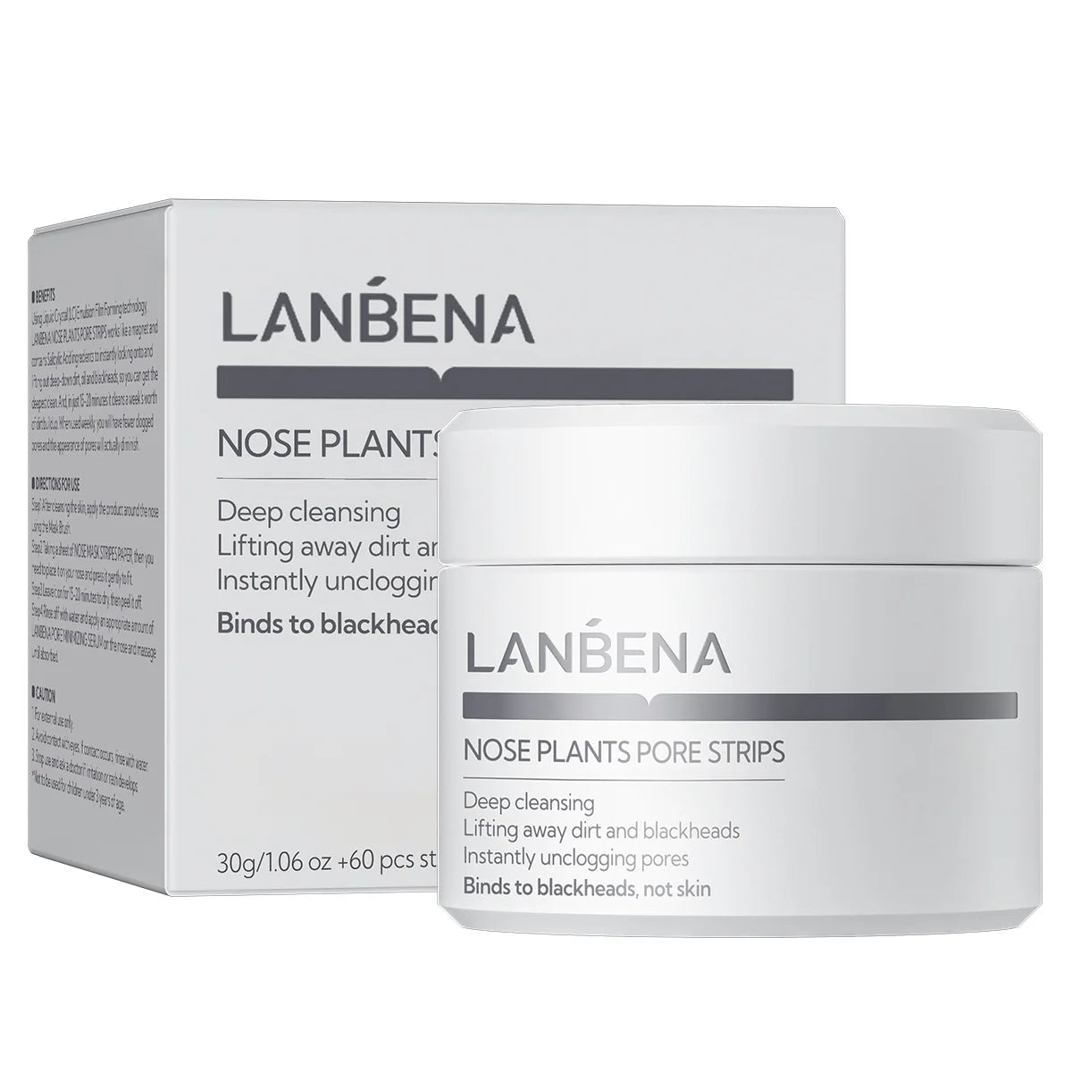 LANBENA Blackhead Removing Nose Strips and Pore Minimizing Serum Set Nose Mask
