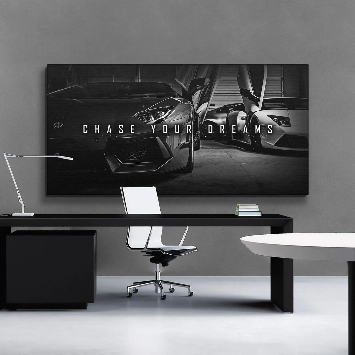 High Quality Motivational Quote Sports Car Poster Canvas Art for Living Room Bedroom Office Wall Decor
