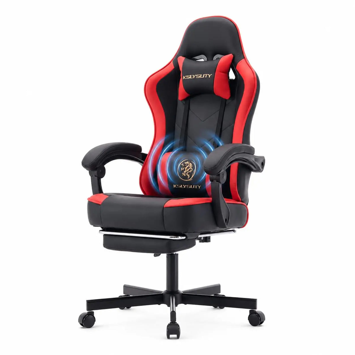 (Local US Inventory)Ergonomic Gaming Chair for Adults High Back Office Desk Chair with Massage ket Spring Cushion Footrest Lumba