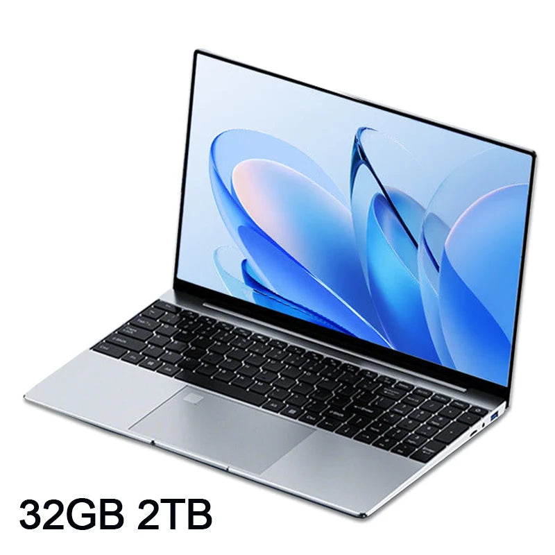 Ultra slim 15.6" Laptop Intel Core i9 10980HK 32GB 2TB Windows11 Office Fingerprint Unlock Gaming Portable Notebook Computer PC