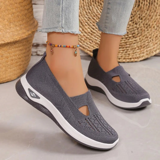 Fashion New Women's Sports Shoes, Fashionable, Breathable, Lightweight, Non-slip, Wear-resistant, Casual Sports Shoes, Flat Shoe