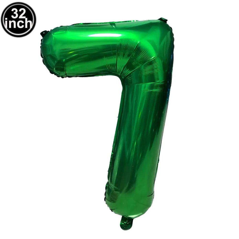 Multi Color Large Numbers 3 Balloon 32Inch 1 2 3 4 5 6 7 8 9 Birthday Ball Red Digit Bachelorette Balloons Figure Golob Balloons